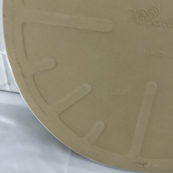 Pampered Chef 15" White Large Round Pizza Stone w/ Handles 1379 - Picture 6 of 15